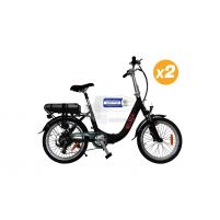 2 Vélos à assistance électrique pliant Noir Confort + Marquage